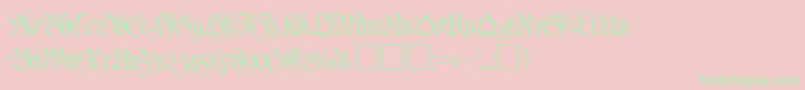 PoemfrakturRegularDb Font – Green Fonts on Pink Background