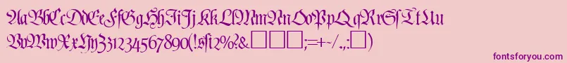 PoemfrakturRegularDb Font – Purple Fonts on Pink Background