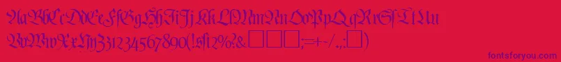 PoemfrakturRegularDb Font – Purple Fonts on Red Background