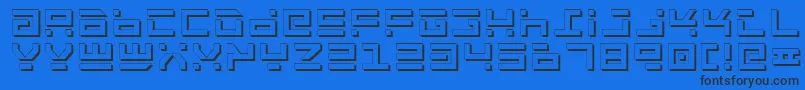 RocketTypeShadow Font – Black Fonts on Blue Background