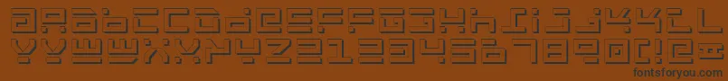 RocketTypeShadow Font – Black Fonts on Brown Background