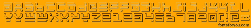 RocketTypeShadow Font – Black Fonts on Orange Background