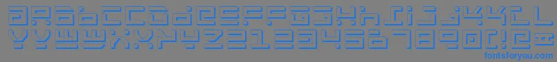RocketTypeShadow Font – Blue Fonts on Gray Background