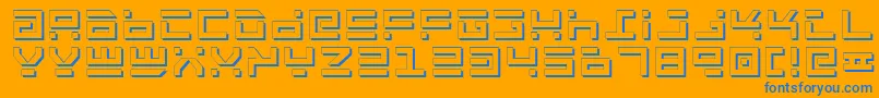 RocketTypeShadow Font – Blue Fonts on Orange Background