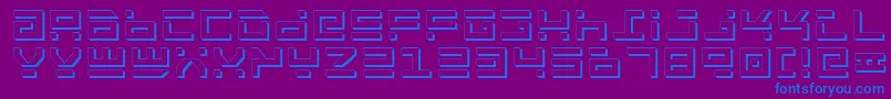 RocketTypeShadow Font – Blue Fonts on Purple Background