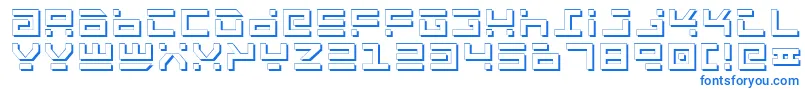 RocketTypeShadow Font – Blue Fonts on White Background