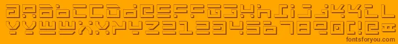 RocketTypeShadow Font – Brown Fonts on Orange Background