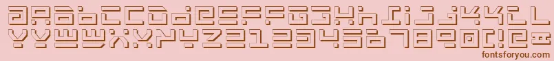 RocketTypeShadow Font – Brown Fonts on Pink Background