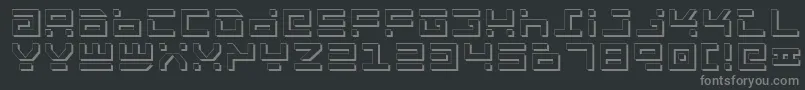RocketTypeShadow Font – Gray Fonts on Black Background