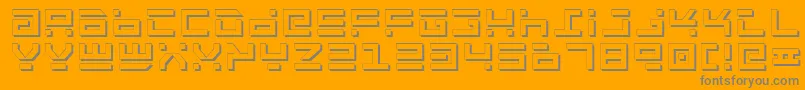 RocketTypeShadow Font – Gray Fonts on Orange Background