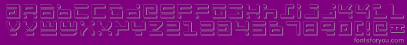 RocketTypeShadow Font – Gray Fonts on Purple Background