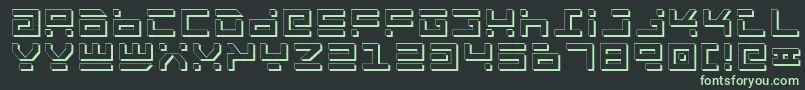 RocketTypeShadow Font – Green Fonts on Black Background