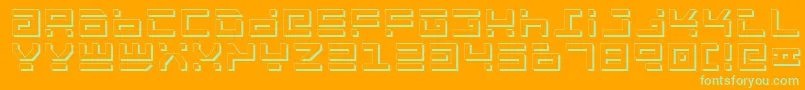 RocketTypeShadow Font – Green Fonts on Orange Background