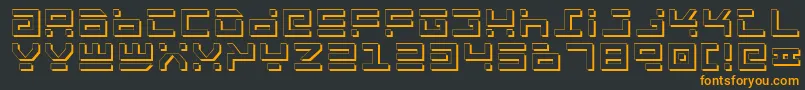 RocketTypeShadow Font – Orange Fonts on Black Background
