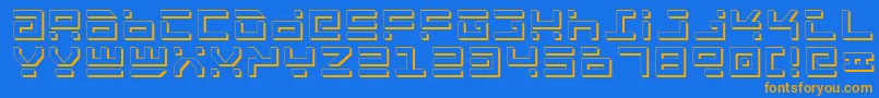RocketTypeShadow Font – Orange Fonts on Blue Background