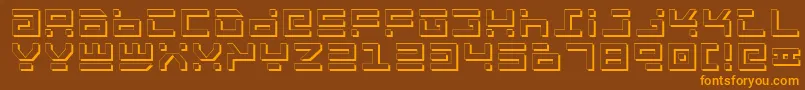 RocketTypeShadow Font – Orange Fonts on Brown Background
