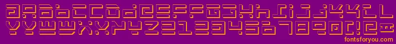 RocketTypeShadow Font – Orange Fonts on Purple Background