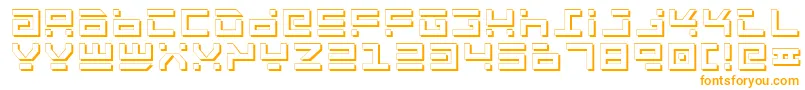 RocketTypeShadow Font – Orange Fonts on White Background