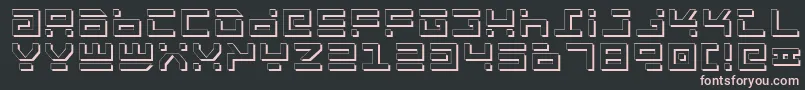 RocketTypeShadow Font – Pink Fonts on Black Background
