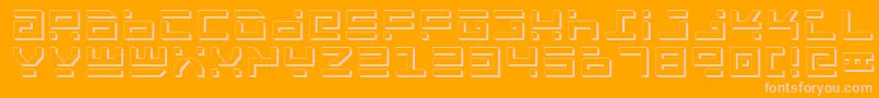 RocketTypeShadow Font – Pink Fonts on Orange Background