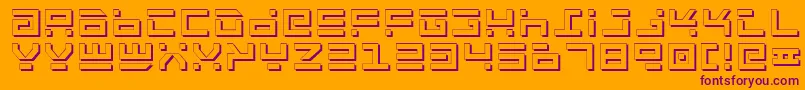 RocketTypeShadow Font – Purple Fonts on Orange Background