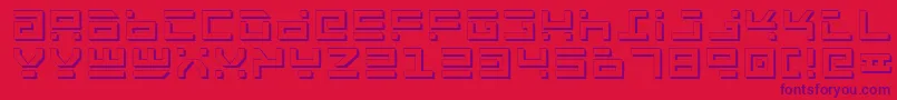 RocketTypeShadow Font – Purple Fonts on Red Background