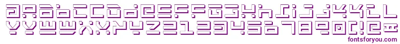RocketTypeShadow Font – Purple Fonts on White Background