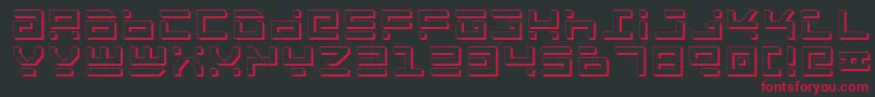 RocketTypeShadow Font – Red Fonts on Black Background