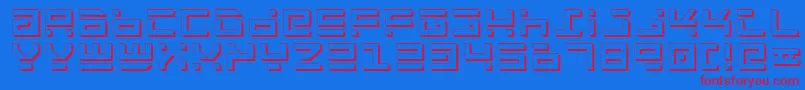 RocketTypeShadow Font – Red Fonts on Blue Background