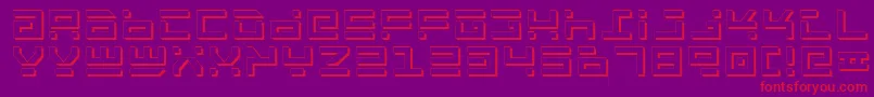 RocketTypeShadow Font – Red Fonts on Purple Background
