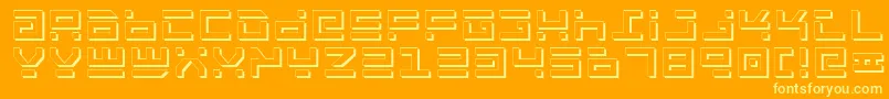 RocketTypeShadow Font – Yellow Fonts on Orange Background