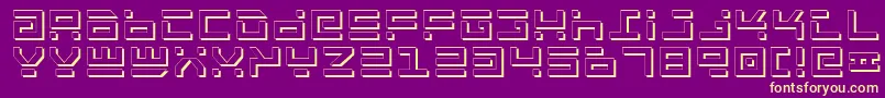 RocketTypeShadow Font – Yellow Fonts on Purple Background