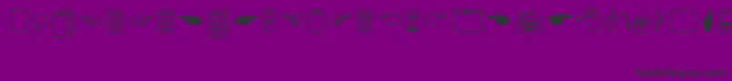 LucidaIconsRegular Font – Black Fonts on Purple Background