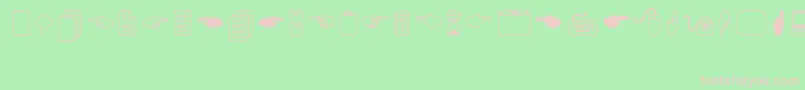 フォントLucidaIconsRegular – 緑の背景にピンクのフォント