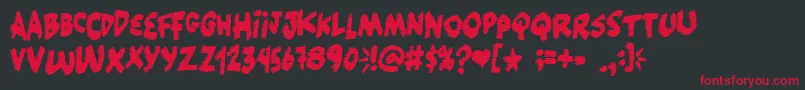 Popcorn ffy Font – Red Fonts on Black Background