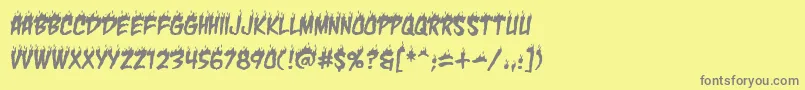 CharbbReg-Schriftart – Graue Schriften auf gelbem Hintergrund