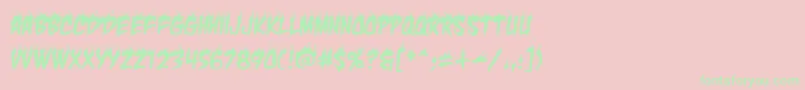 CharbbReg Font – Green Fonts on Pink Background