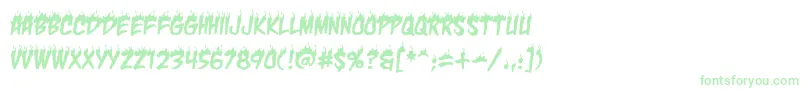CharbbReg Font – Green Fonts on White Background