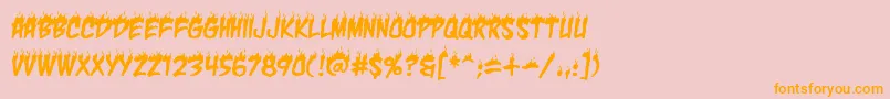 CharbbReg Font – Orange Fonts on Pink Background