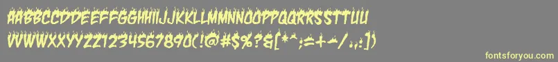 CharbbReg Font – Yellow Fonts on Gray Background