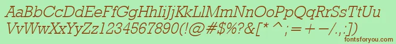 Rdo ffy Font – Brown Fonts on Green Background