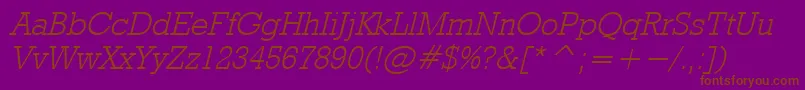 Rdo ffy Font – Brown Fonts on Purple Background