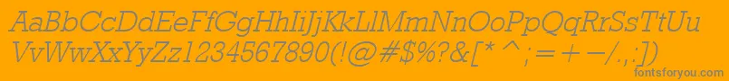 Rdo ffy-Schriftart – Graue Schriften auf orangefarbenem Hintergrund