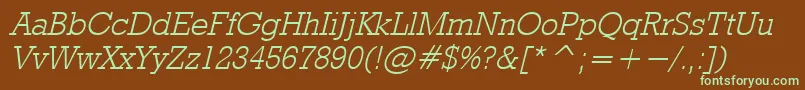 Rdo ffy Font – Green Fonts on Brown Background