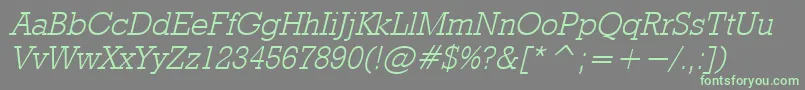 Rdo ffy-Schriftart – Grüne Schriften auf grauem Hintergrund