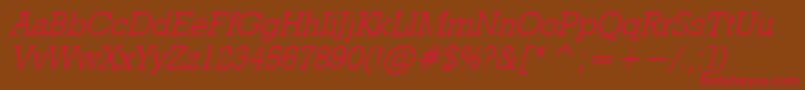 Rdo ffy-Schriftart – Rote Schriften auf braunem Hintergrund
