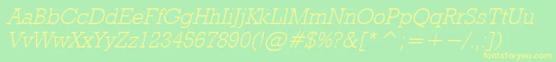 Rdo ffy Font – Yellow Fonts on Green Background