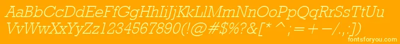 Czcionka Rdo ffy – żółte czcionki na pomarańczowym tle