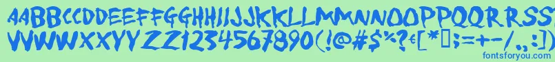 Toforgiv-fontti – siniset fontit vihreällä taustalla