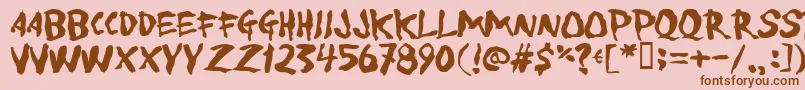 Toforgiv Font – Brown Fonts on Pink Background